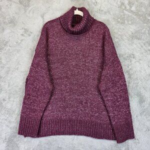 Banana Republic Sweater Womens XL Purple Turtleneck Long Sleeve Pullover Tunic